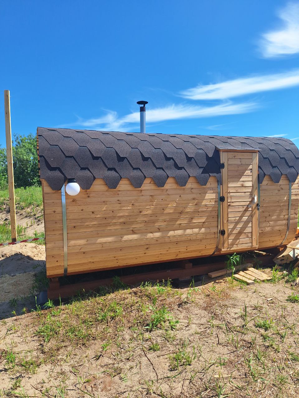 Русская баня снаружи