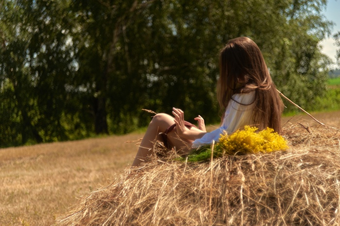 Фотосессия на сеновале